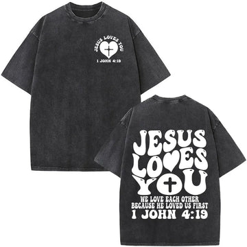 JESUS LOVES YOU WASHED